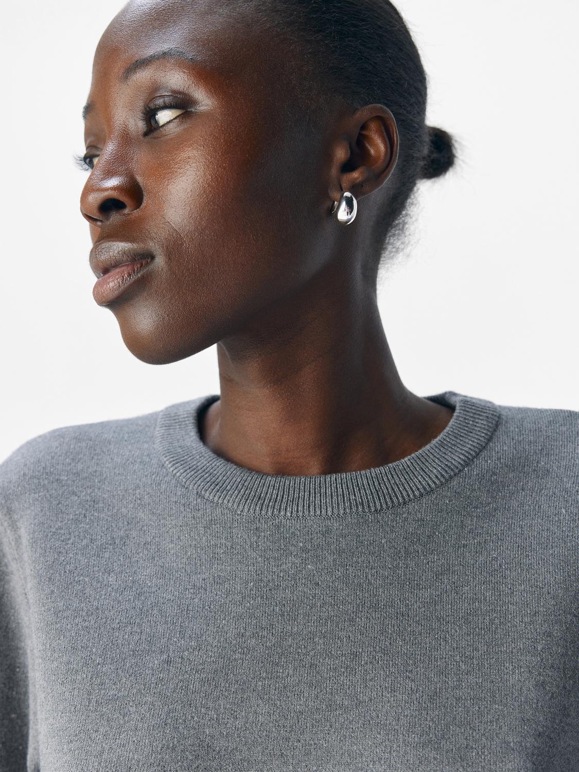 OBJREYNARD Pullover - Medium Grey Melange - VERO MODA & VILA Bergvik